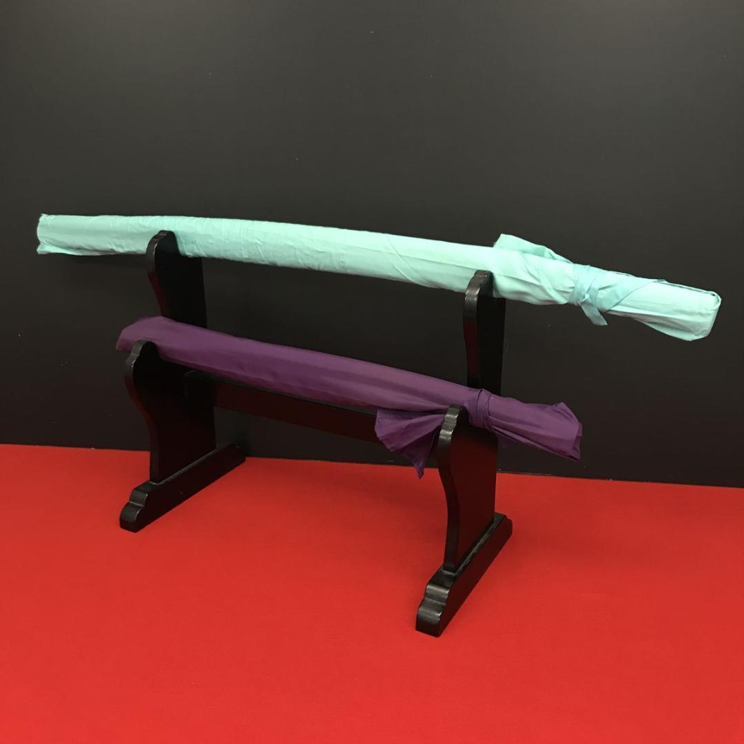 模造刀 白鞘 刀 脇差 セット　全長101/68cm　収納袋 刀剣美術 居合道
