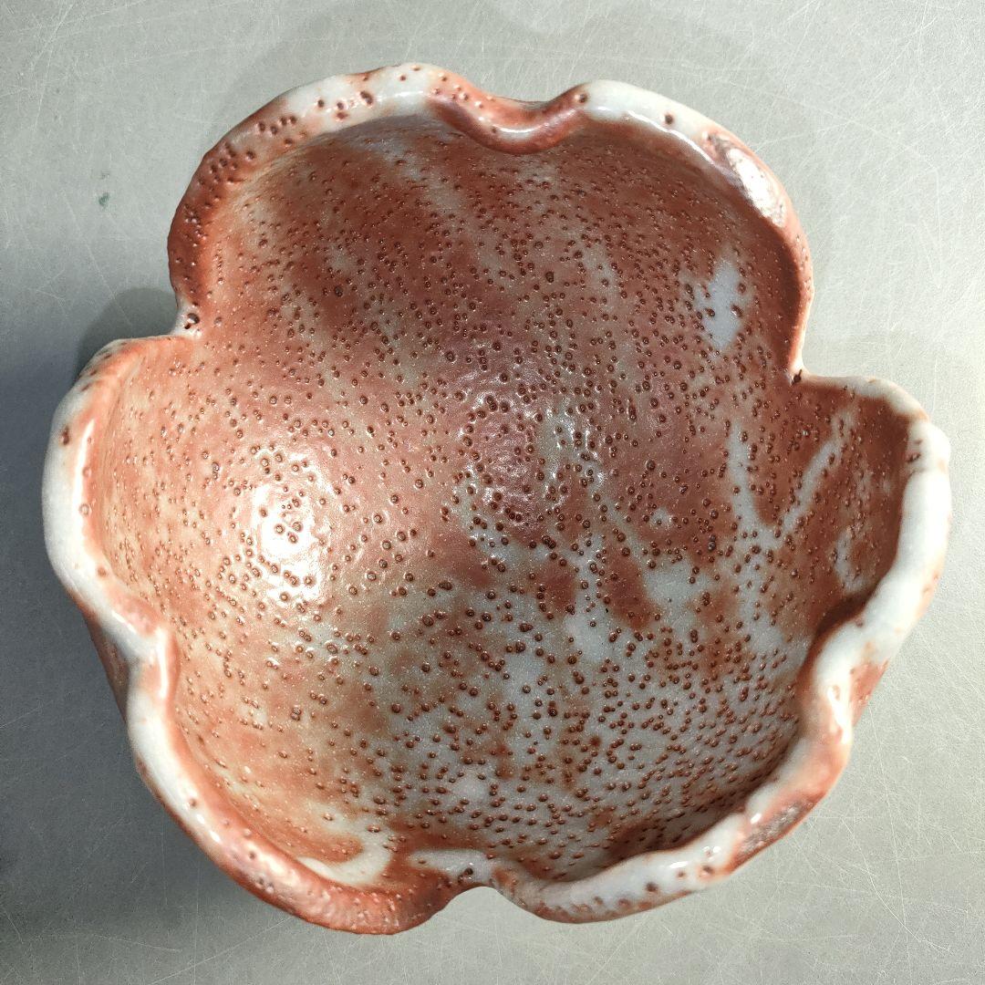 A1300-3/鼠志野割山椒向付5客/銘々皿/飾鉢/盛鉢/菓子鉢/懐石道具/