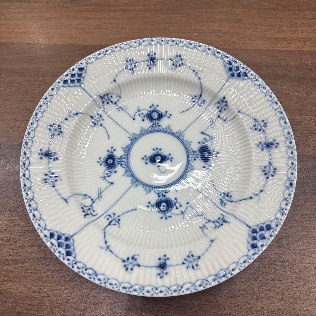 ロイヤルコペンハーゲン ブルーフルーテッド ハーフレース 25cm 深皿