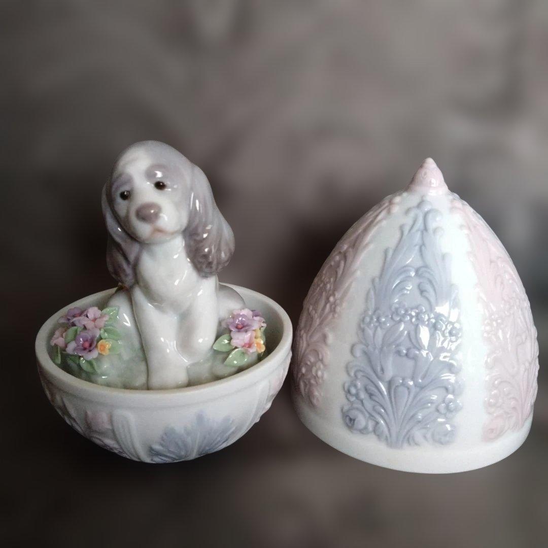 リヤドロ　イースターエッグ　犬　サイン入り