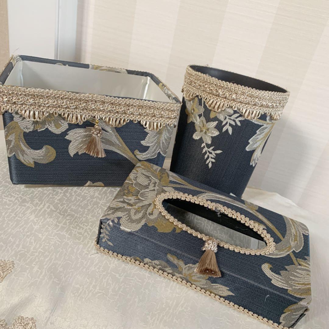 【ラスト1セット】新作　シノワズリ柄収納3点セット