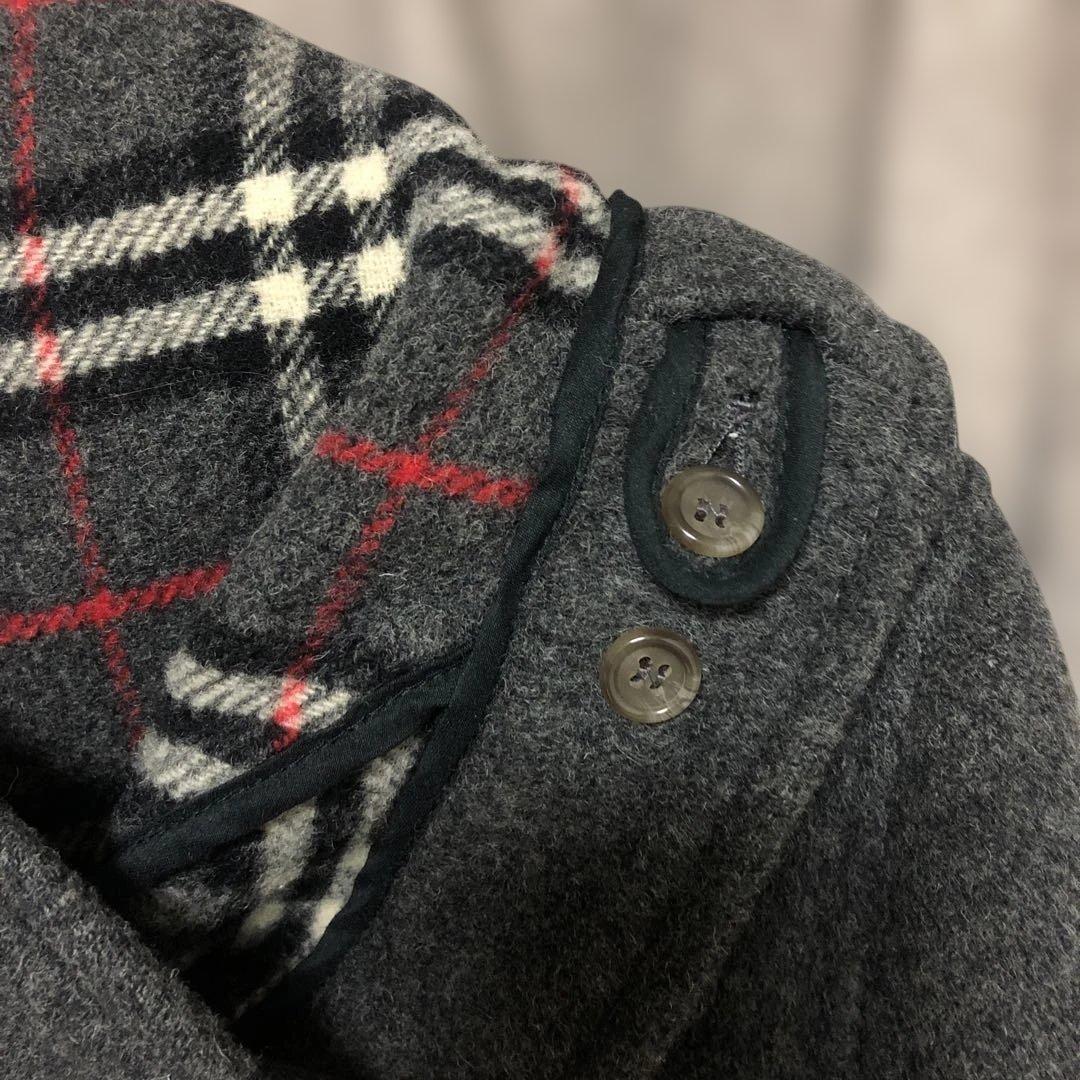 希少✨BURBERRY ダッフルコート チャコールグレーノバチェック バーバリー