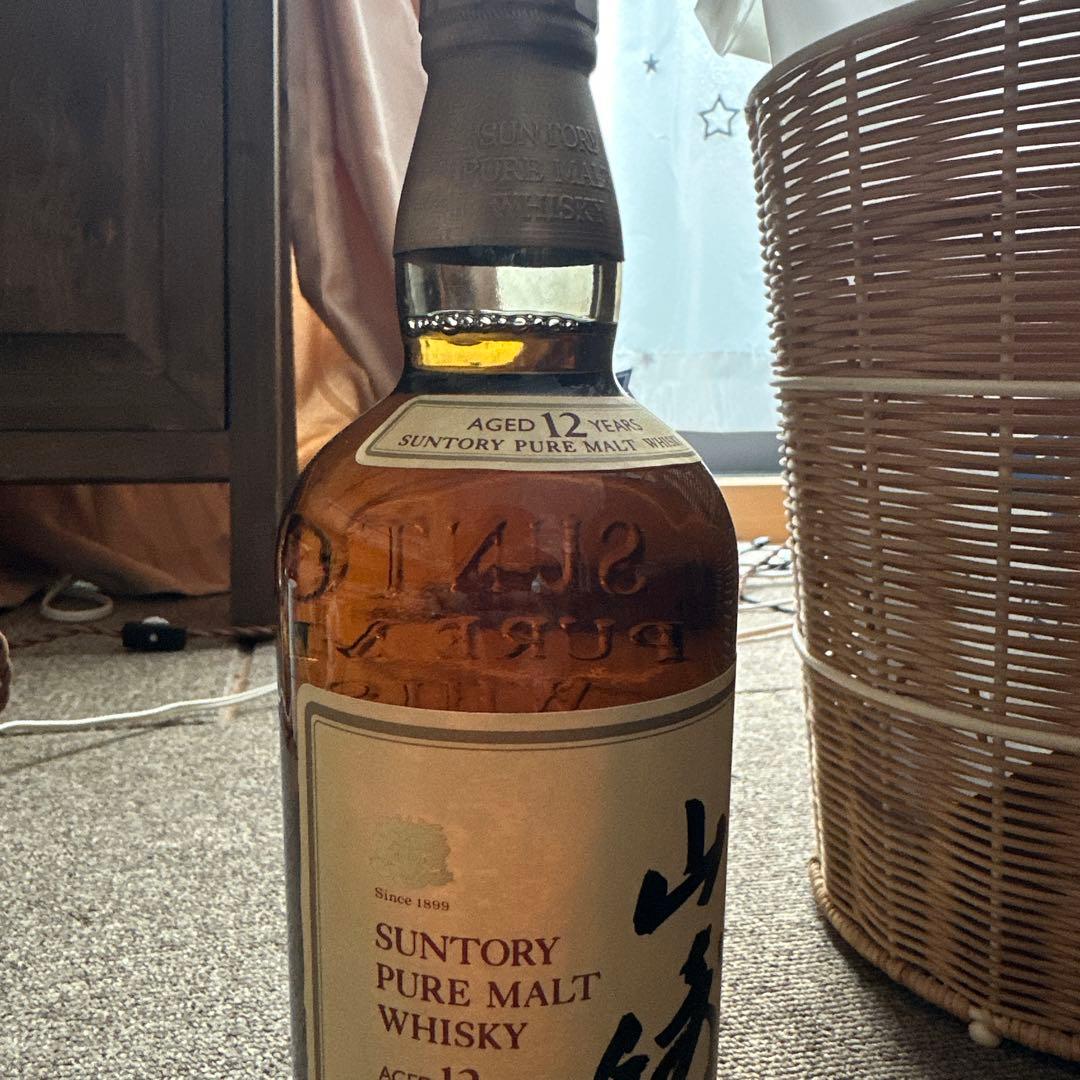 ウイスキー　SUNTORY 山崎12年 ピュアモルト 向獅子 750ml 木箱付