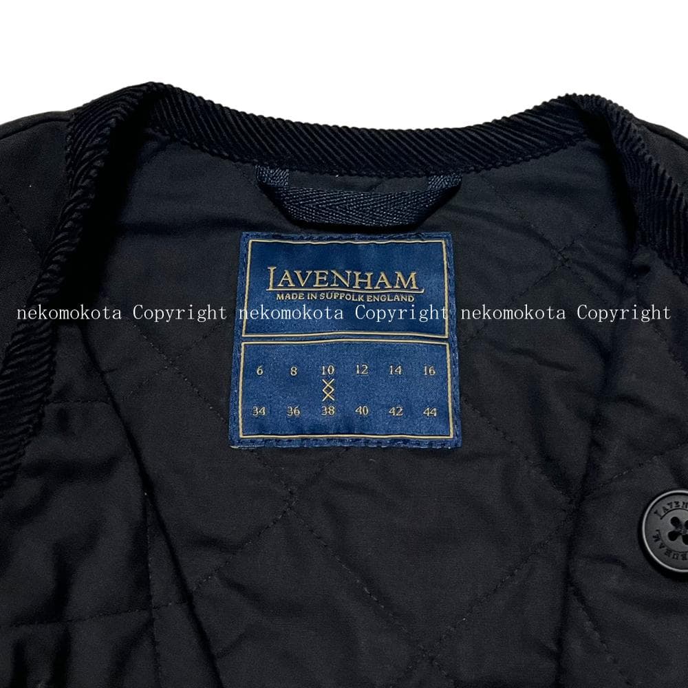 専用★ラベンハム ダブルボタン キルティング ベスト 38 黒 レディース