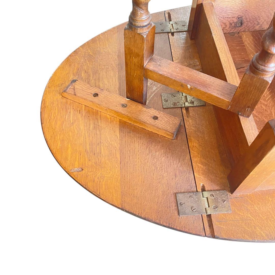 HR586 イギリス　アンティーク　ゲートレッグテーブル　エクステンション