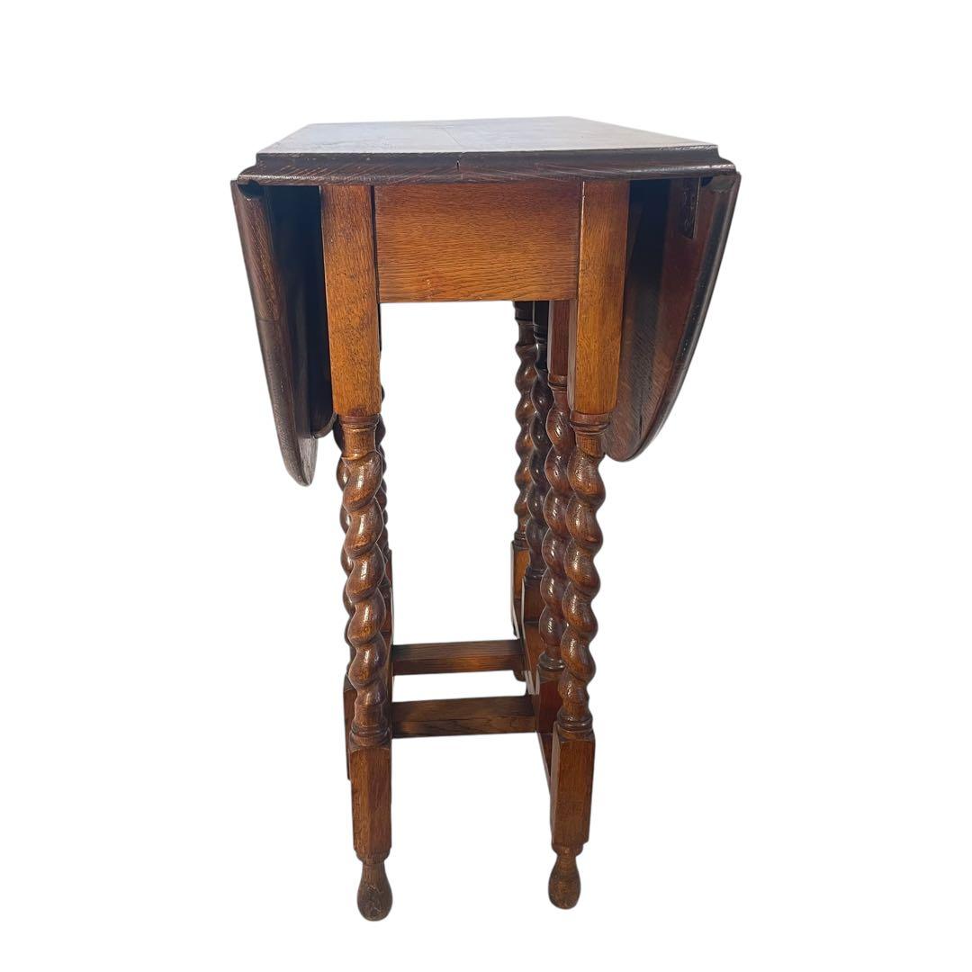 HR586 イギリス　アンティーク　ゲートレッグテーブル　エクステンション