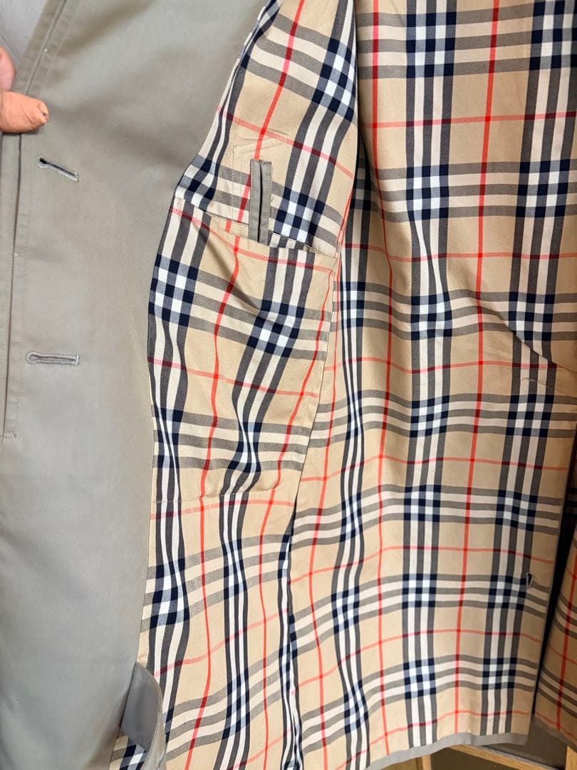 Burberry バーバリー ステンカラー トレンチコート カーキベージュ　S