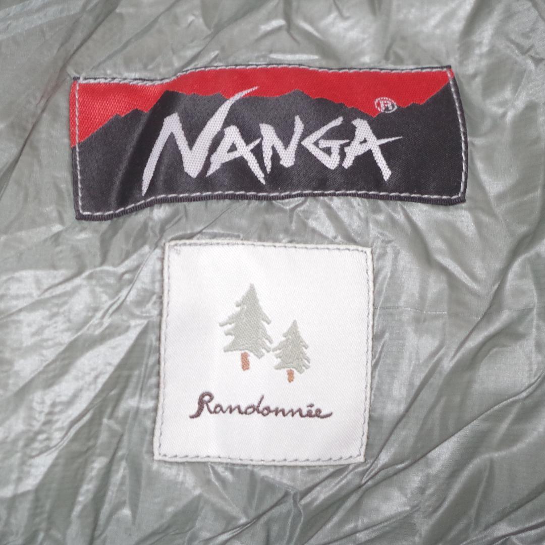 ランドネ×ナンガ！高品質650FP ダウンシュラフ 350 収納袋付き！日本製！