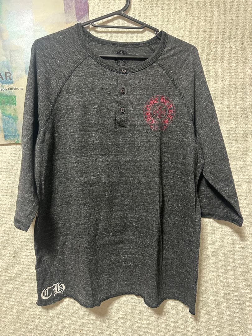 CHROME HEARTS グレー 七分袖カットソー