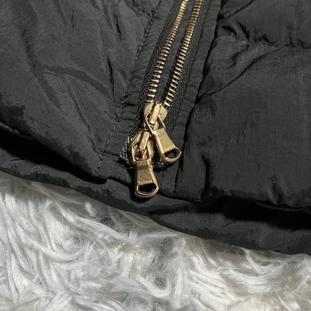 美品 TATRAS オルシエラ ダウンベスト ラクーンファー　3way 黒　02