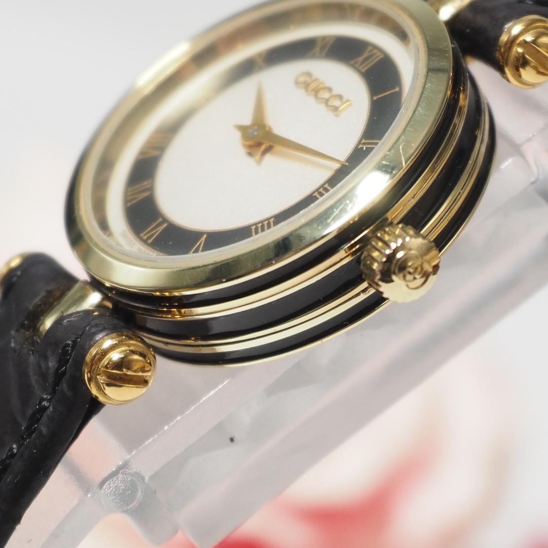 グッチ GUCCI シェリーライン 革ベルト ゴールド レディース腕時計 628