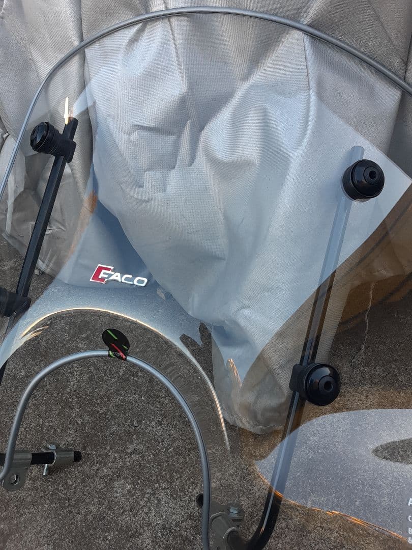 ベスパ PX系用　FACO製　ロングスクリーン　透明　美品　イタリア製