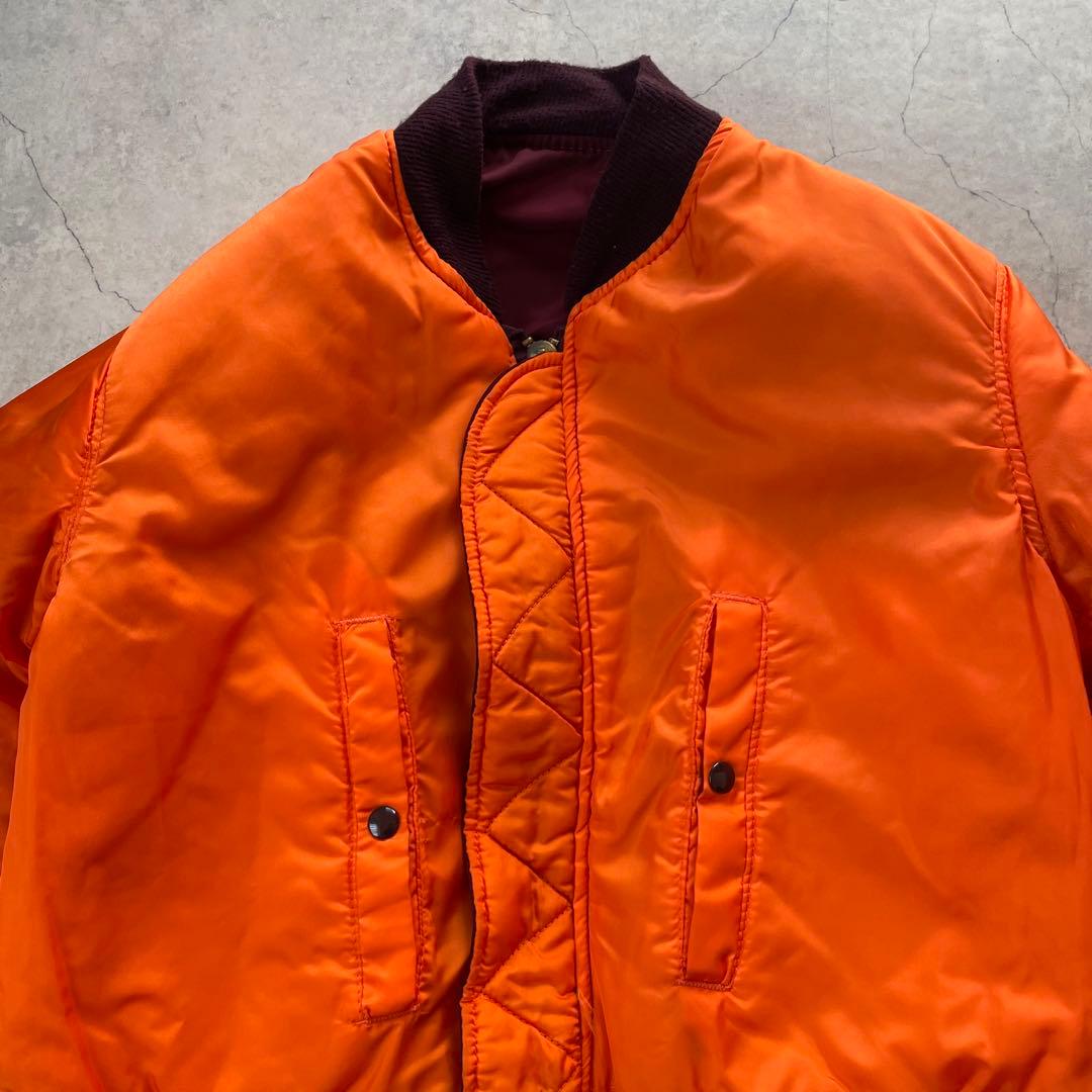 90's ALPHA アルファ MA-1 リバーシブル ボルドー USA製