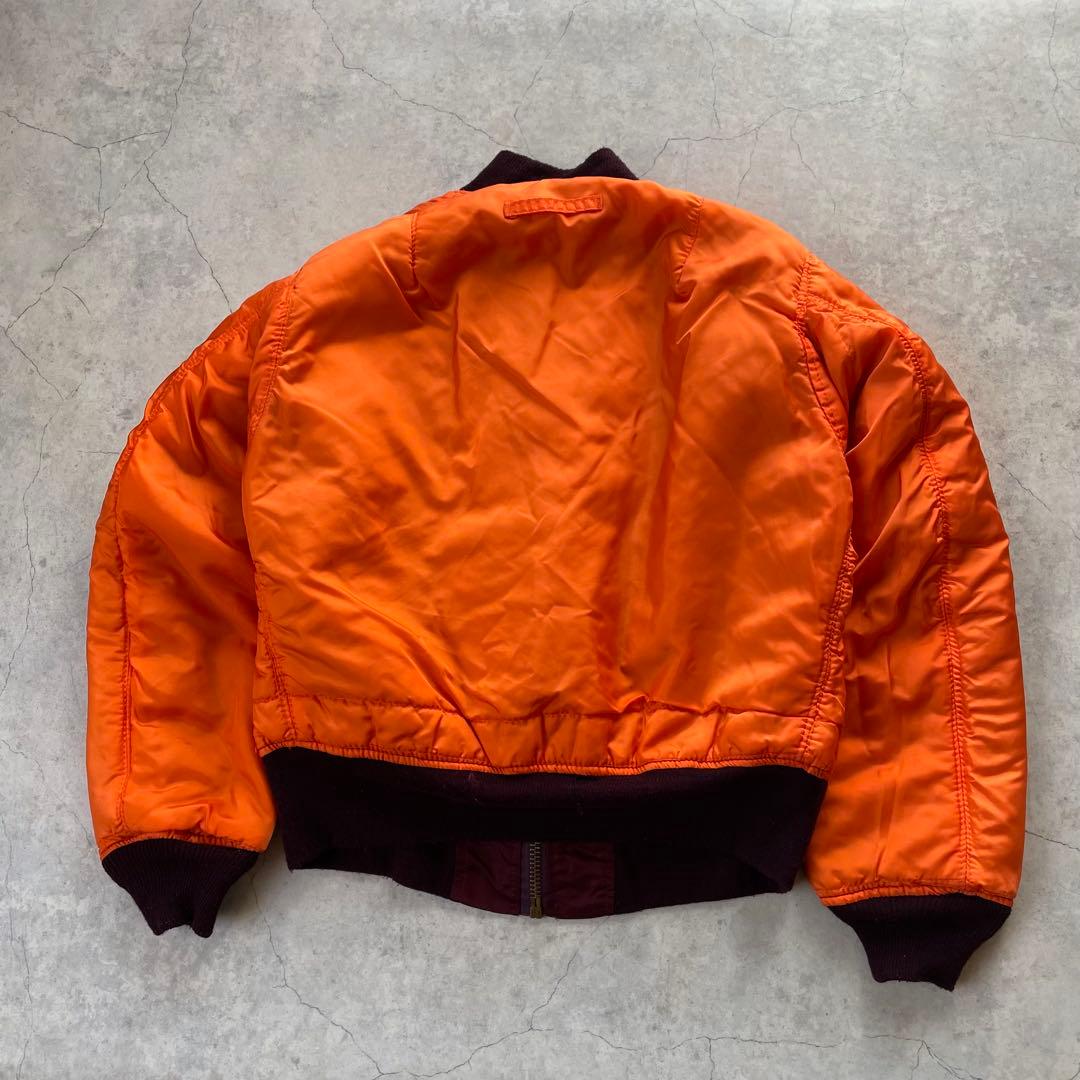 90's ALPHA アルファ MA-1 リバーシブル ボルドー USA製