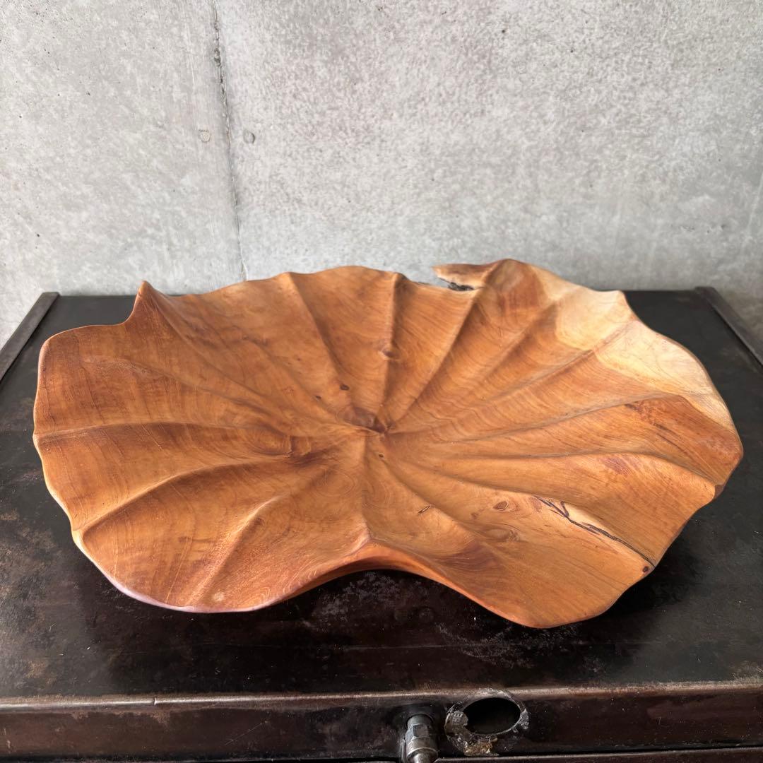 bjcさん専用ロータスリーフ 木彫り フルーツスタンド コンランショップ