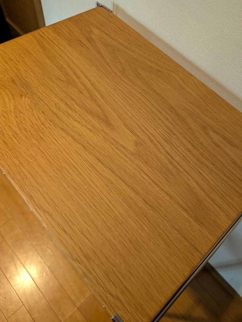 《送料込》無印良品 ステンレスユニットシェルフ オーク材棚 家具 シルバーラック