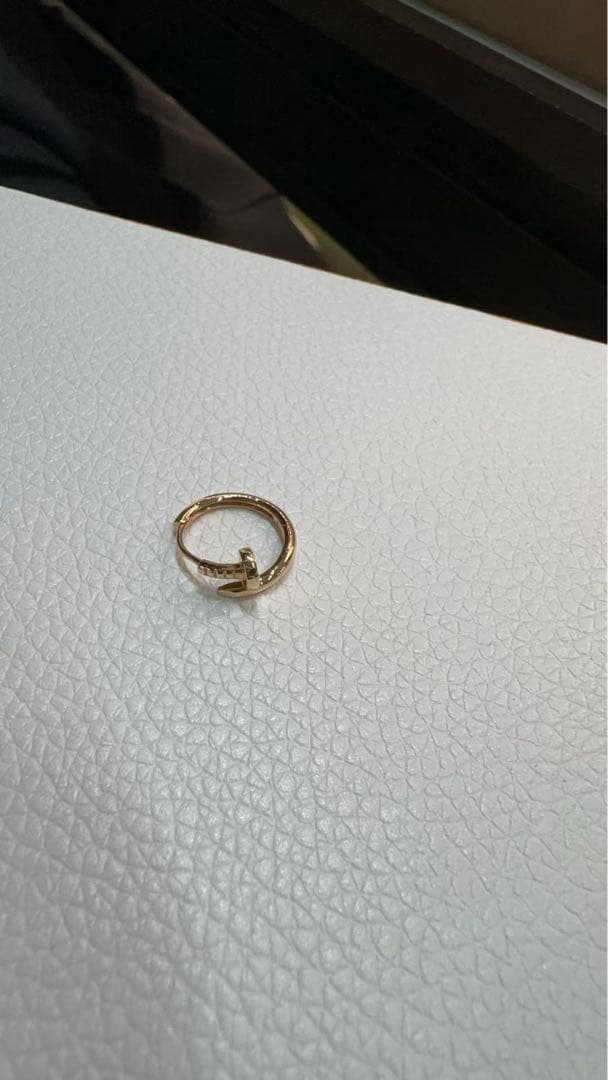 K18YG WG PG 天然ダイヤモンド　釘モチーフ　フープピアス(ダイヤなし)