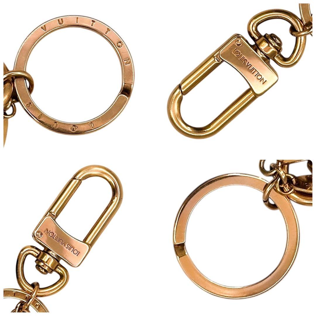 極美品 箱付き ルイヴィトン LV ファセット キーホルダー ロゴ キーチャーム