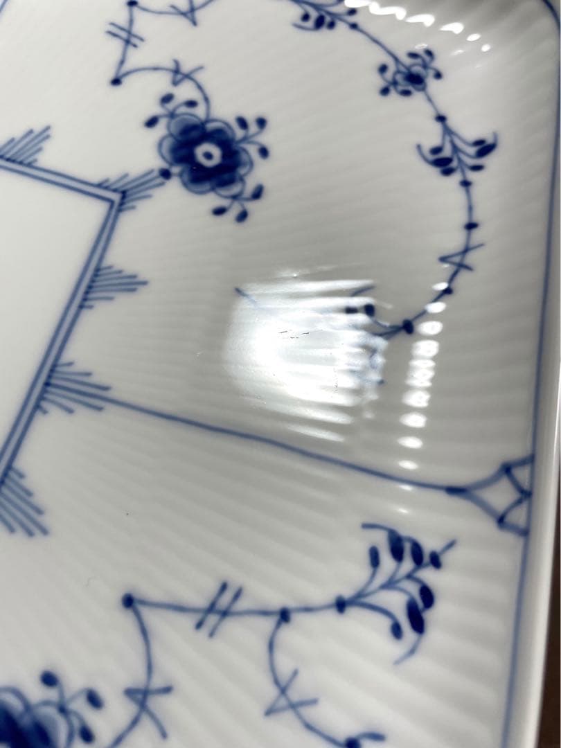 い*ま様 ロイヤルコペンハーゲンブルーフルーテッドプレインスクエアディッシュ20