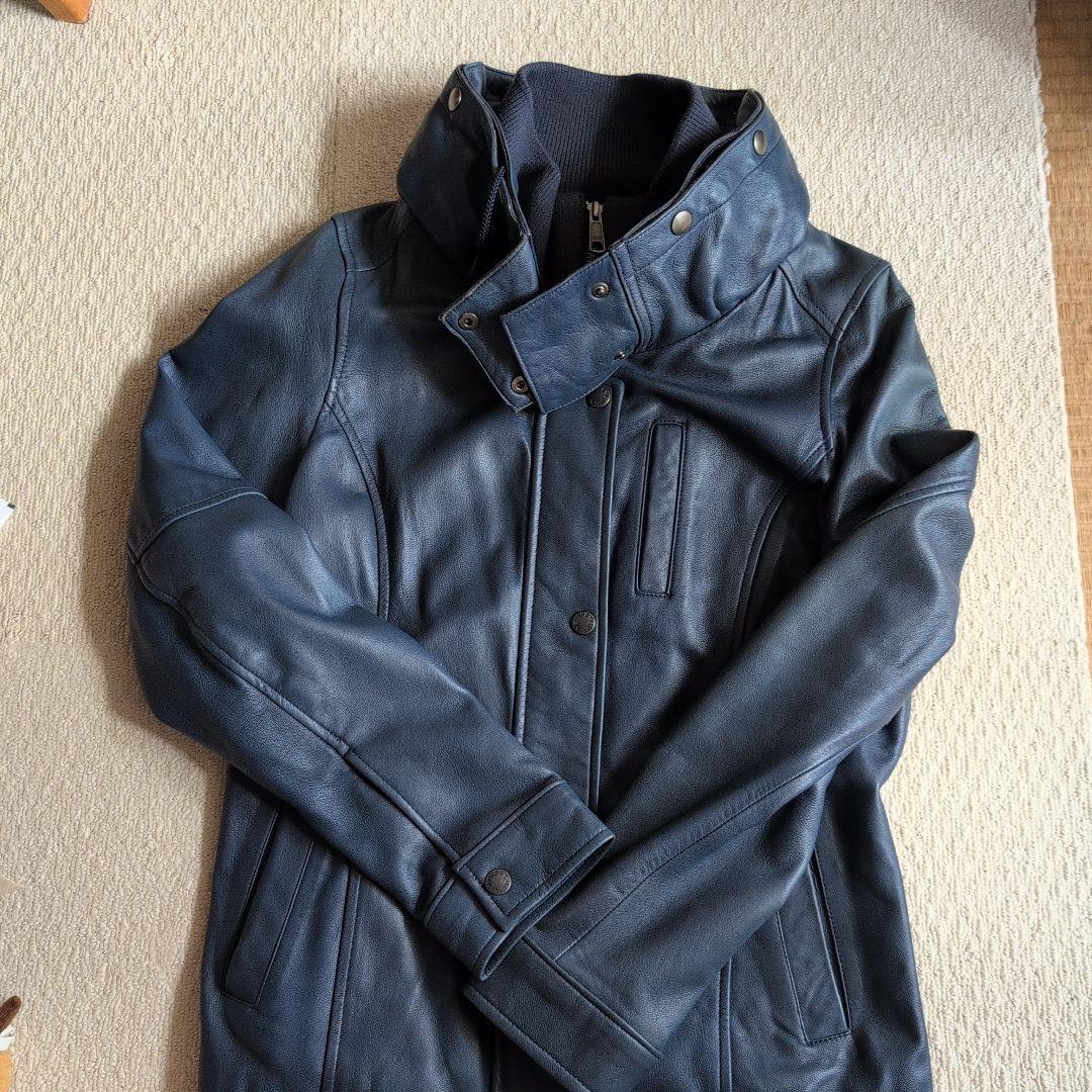 【美品】アビレックス　ラム レザー ライダースジャケット Ｌサイズ