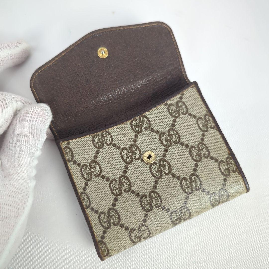 【良品】GUCCI グッチ GG柄 シェリーライン 二つ折り 財布 ヴィンテージ