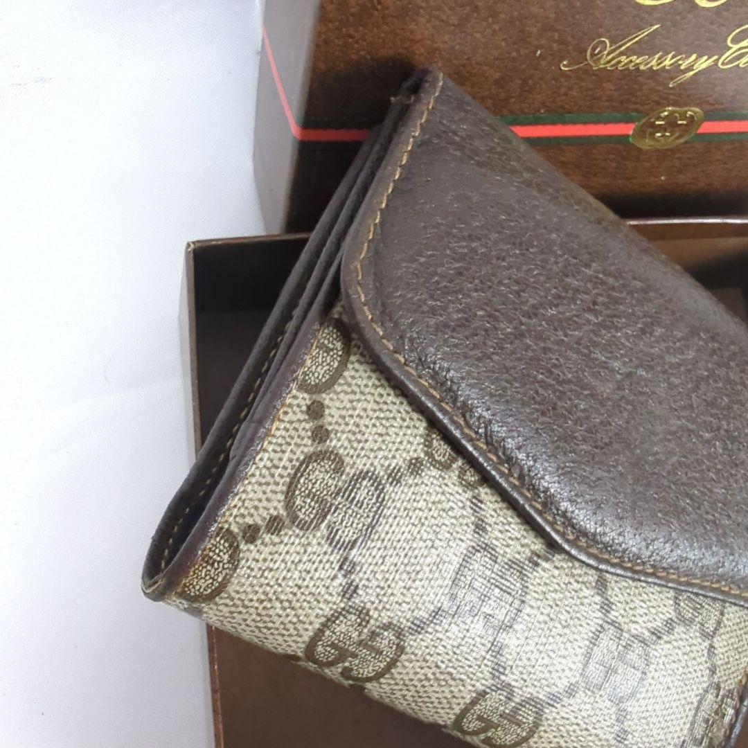 【良品】GUCCI グッチ GG柄 シェリーライン 二つ折り 財布 ヴィンテージ
