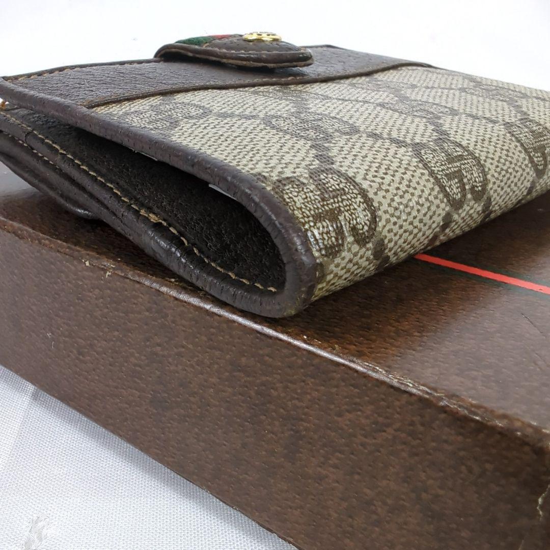 【良品】GUCCI グッチ GG柄 シェリーライン 二つ折り 財布 ヴィンテージ