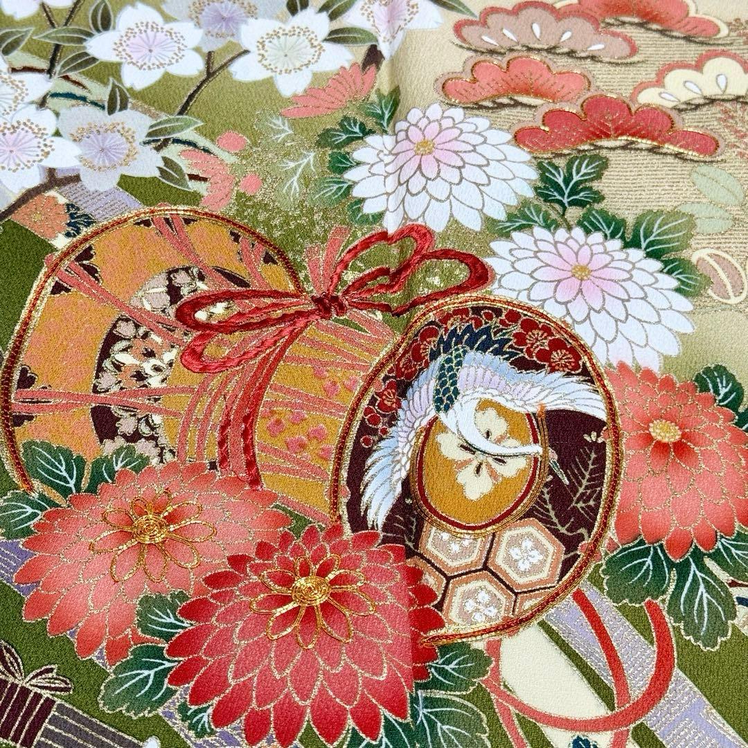 振袖フルセット　やまと誂製　古典柄　正絹長襦袢　裄丈長め　151〜166cm