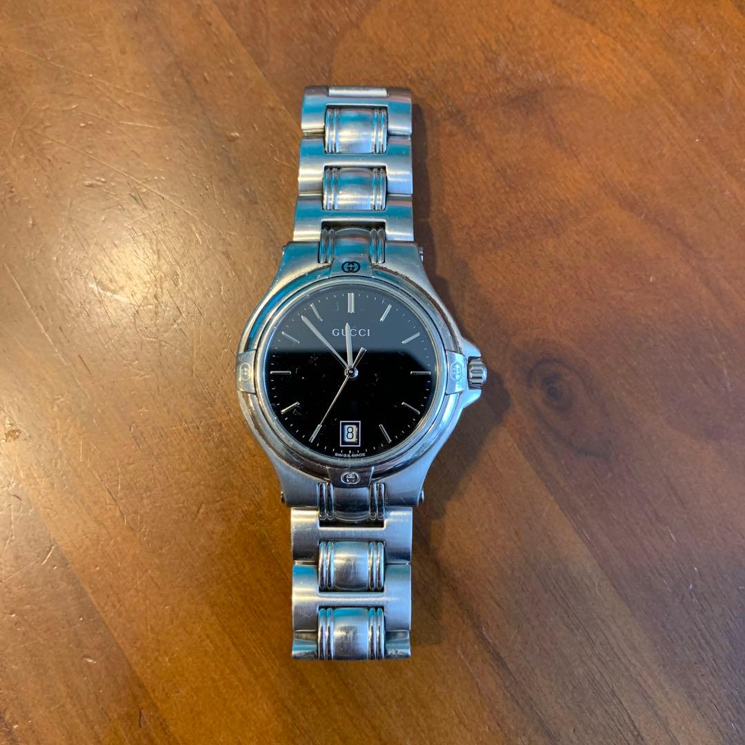 ♦*♦様 GUCCI 9040M クォーツ腕時計 ブラック