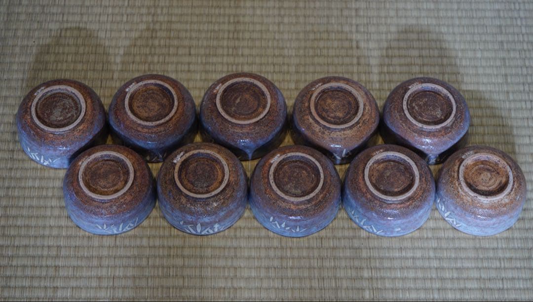 浅見与し三 造 竹絵 向付 10客 共箱 懐石料理道具