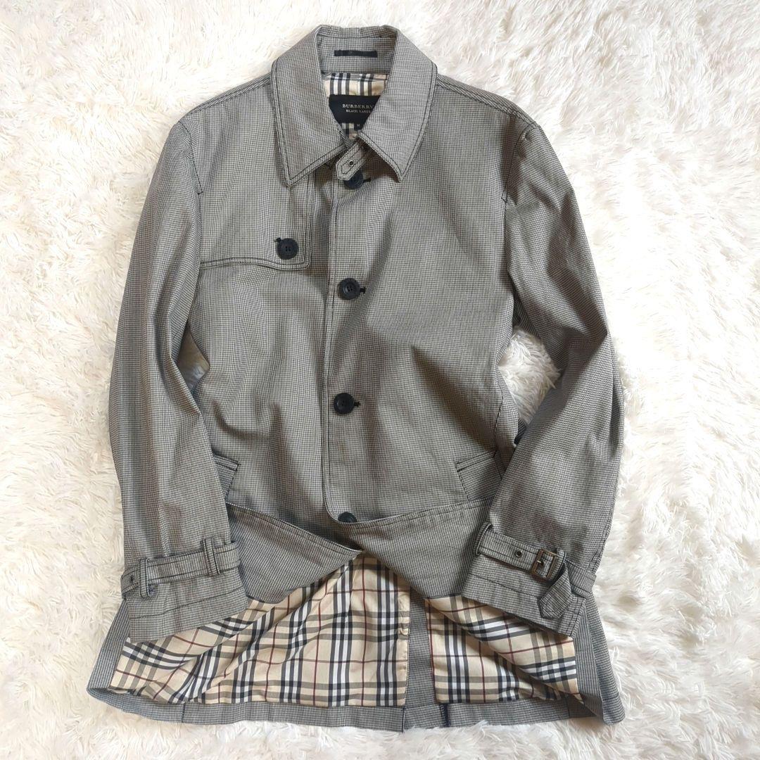 【美品】バーバリーブラックレーベル☆グレンチェック　ノバチェック　コート　メンズ