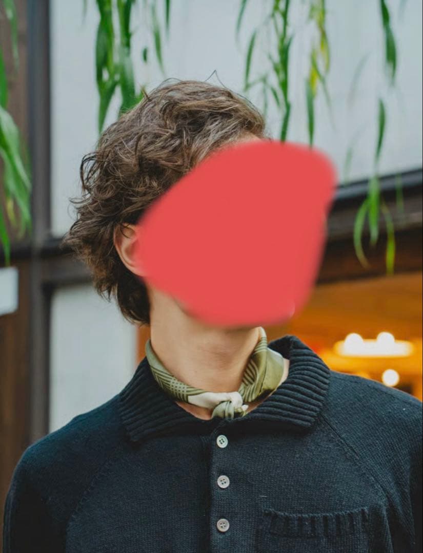 新品　unfolk スカーフ　グリーン　アンフォーク　ネクタイ