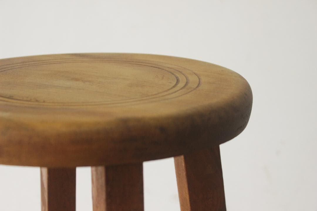 レトロ 丸椅子 スツール チェア 腰掛 無垢材 花台 飾り台 ナチュラル