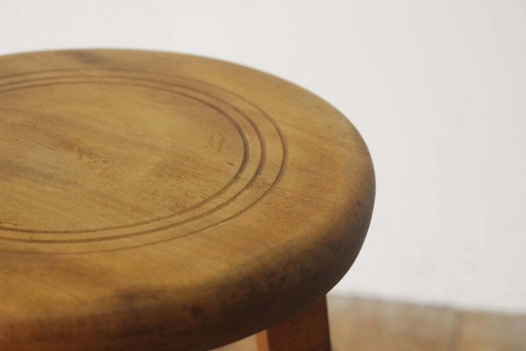 レトロ 丸椅子 スツール チェア 腰掛 無垢材 花台 飾り台 ナチュラル