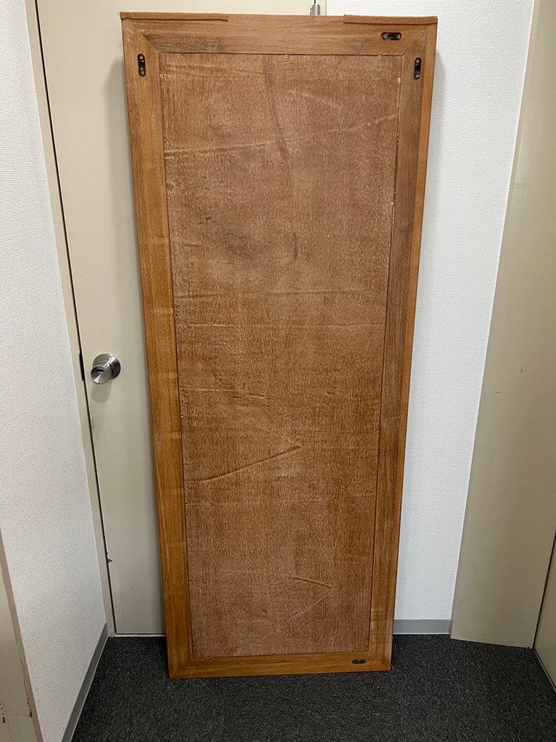【大型 姿見】無垢材フレームミラー 180×69cm 全身鏡 壁掛け可、天然木