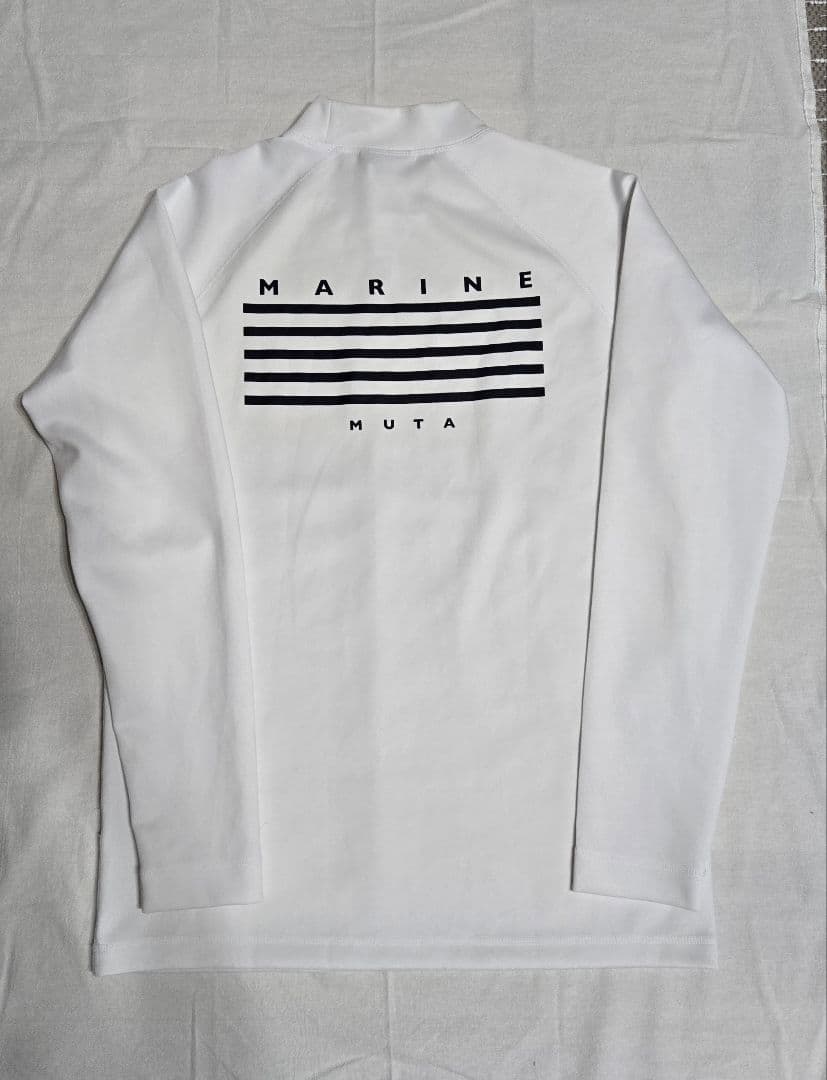 MUTA MARINE 長袖モックネック ホワイト