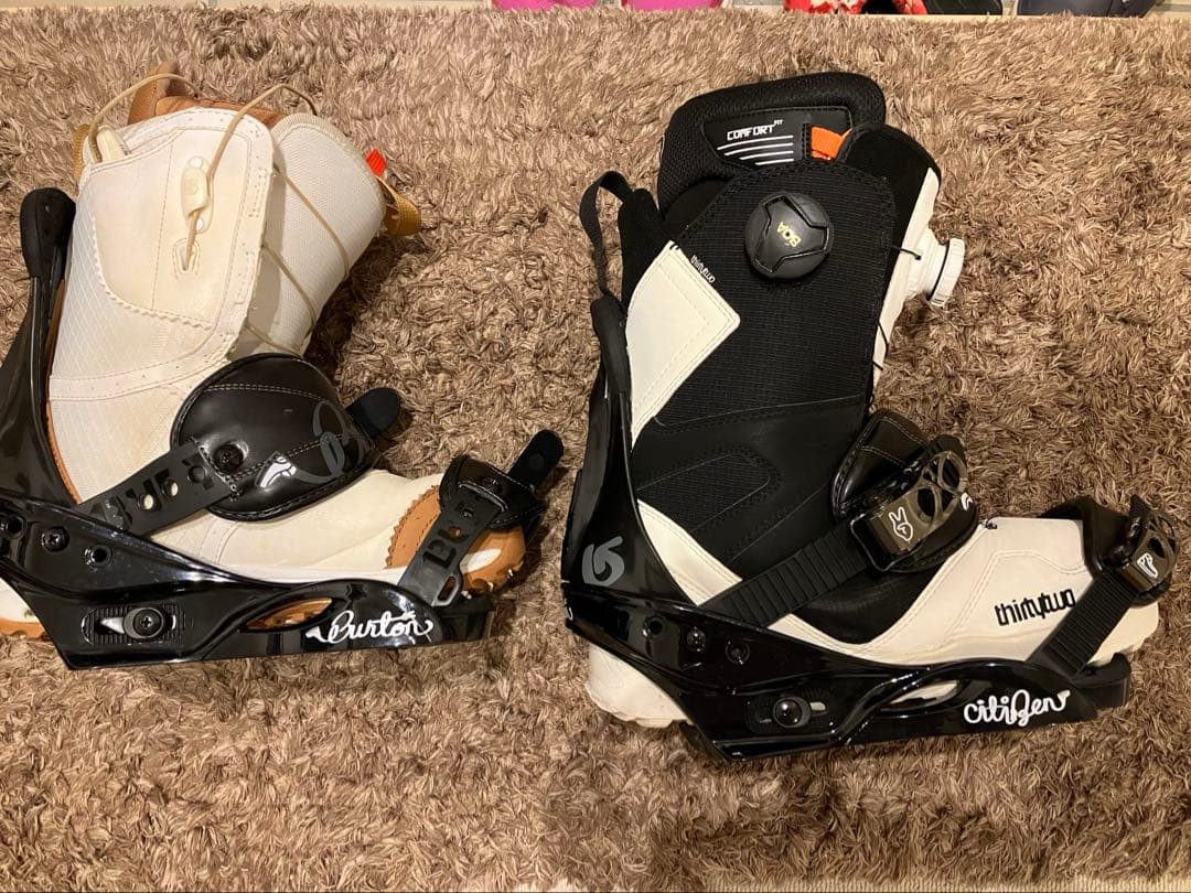 Burton スノーボード ビンディング 3D プレート付き　バートン　黒