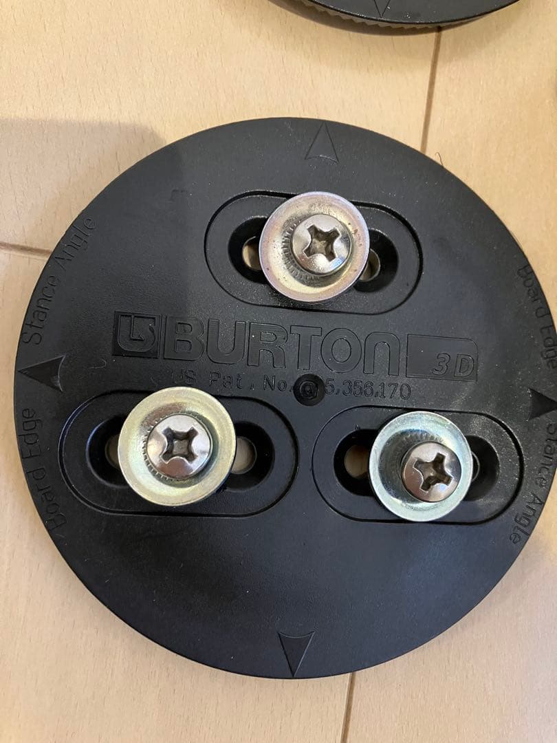 Burton スノーボード ビンディング 3D プレート付き　バートン　黒