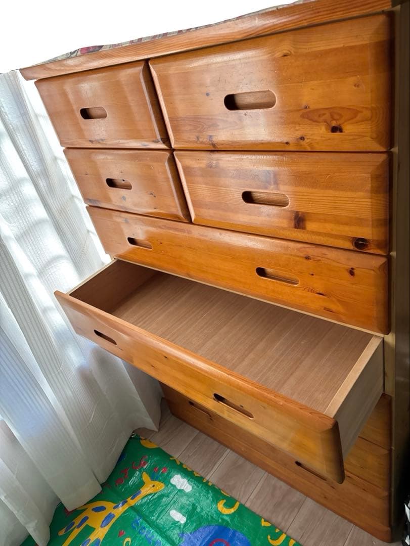 木製7段引き出しチェスト