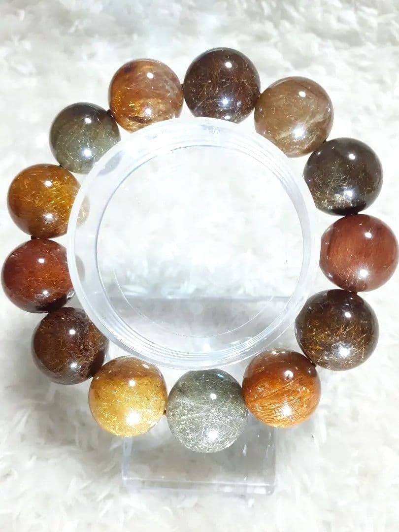 【1点もの】ミックス　ルチルクォーツ 　ブレスレット