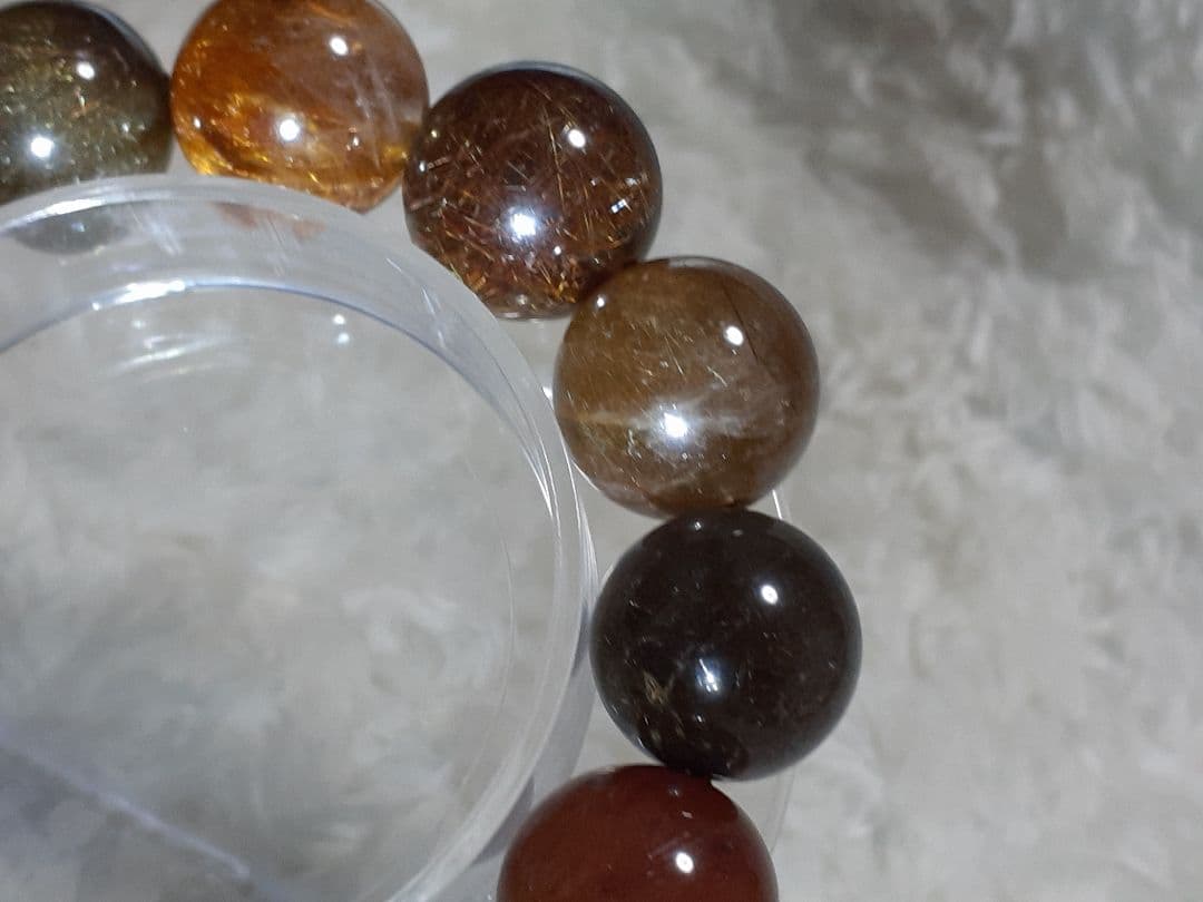 【1点もの】ミックス　ルチルクォーツ 　ブレスレット