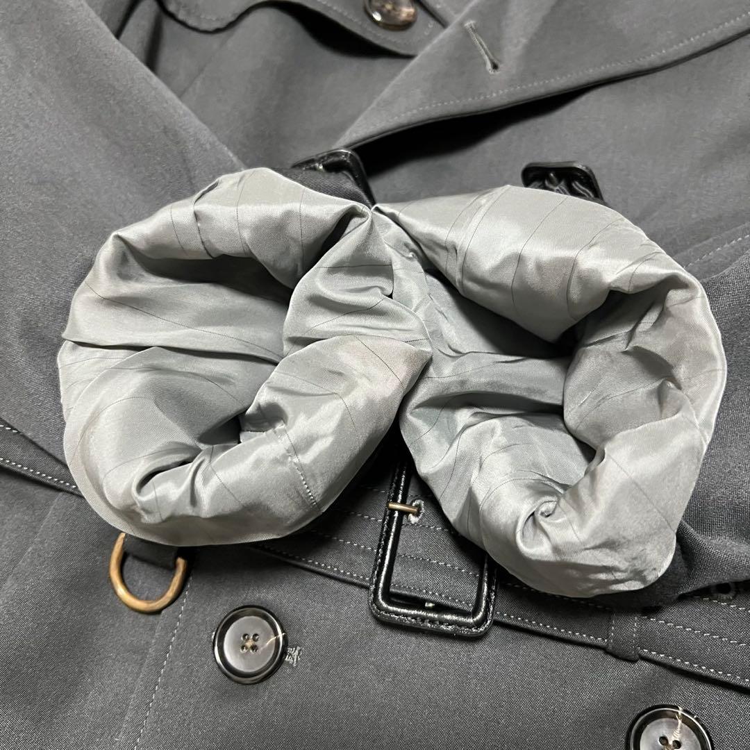 専用【未使用級】アクアスキュータム　ダーバン　トレンチコート　グレー　L相当