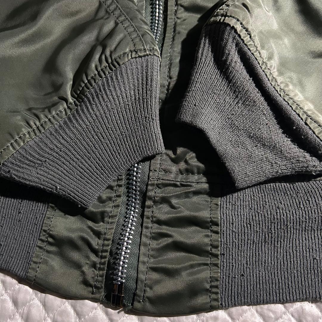 80s ALPHA USA製 民間品 3本線 MA-1 USAF 民生