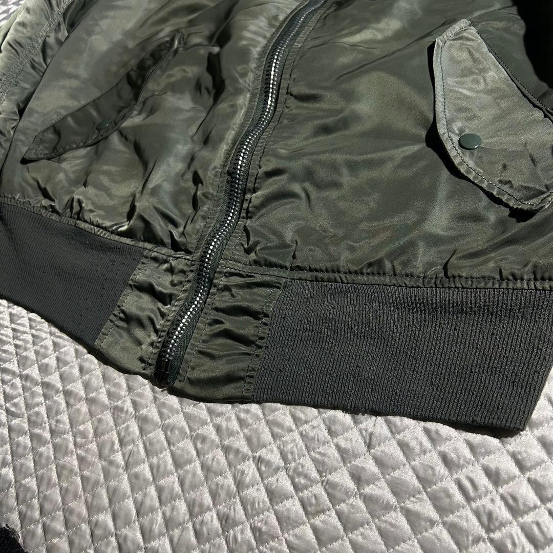 80s ALPHA USA製 民間品 3本線 MA-1 USAF 民生