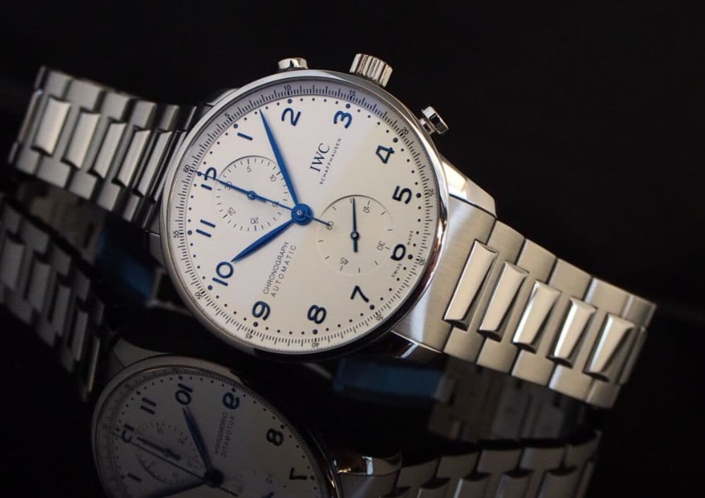 IWCポルトギーゼクロノグラフ純正 ステンレススチール 金属ベルト