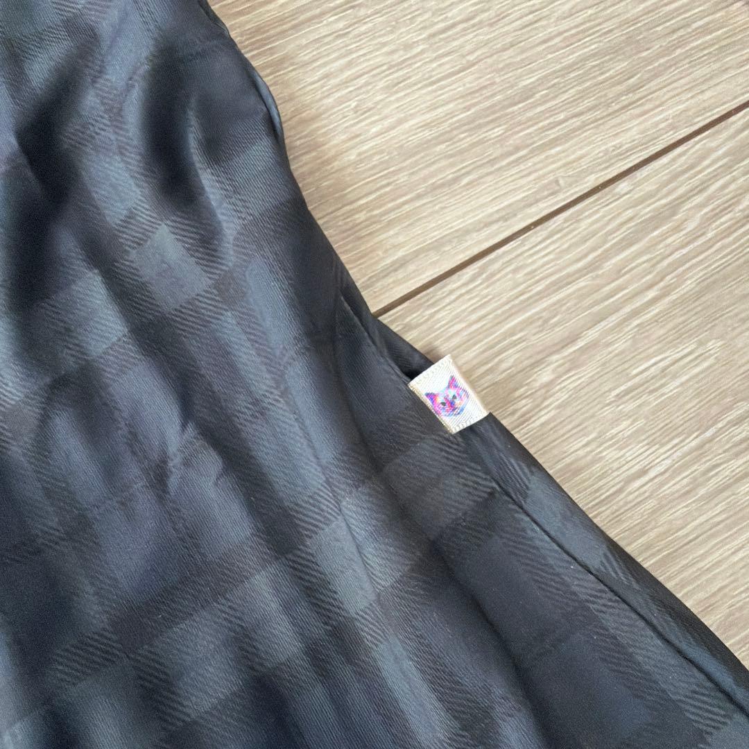 unoa ウノア　七分袖レオタード　チェック　グリーン、ネイビー系