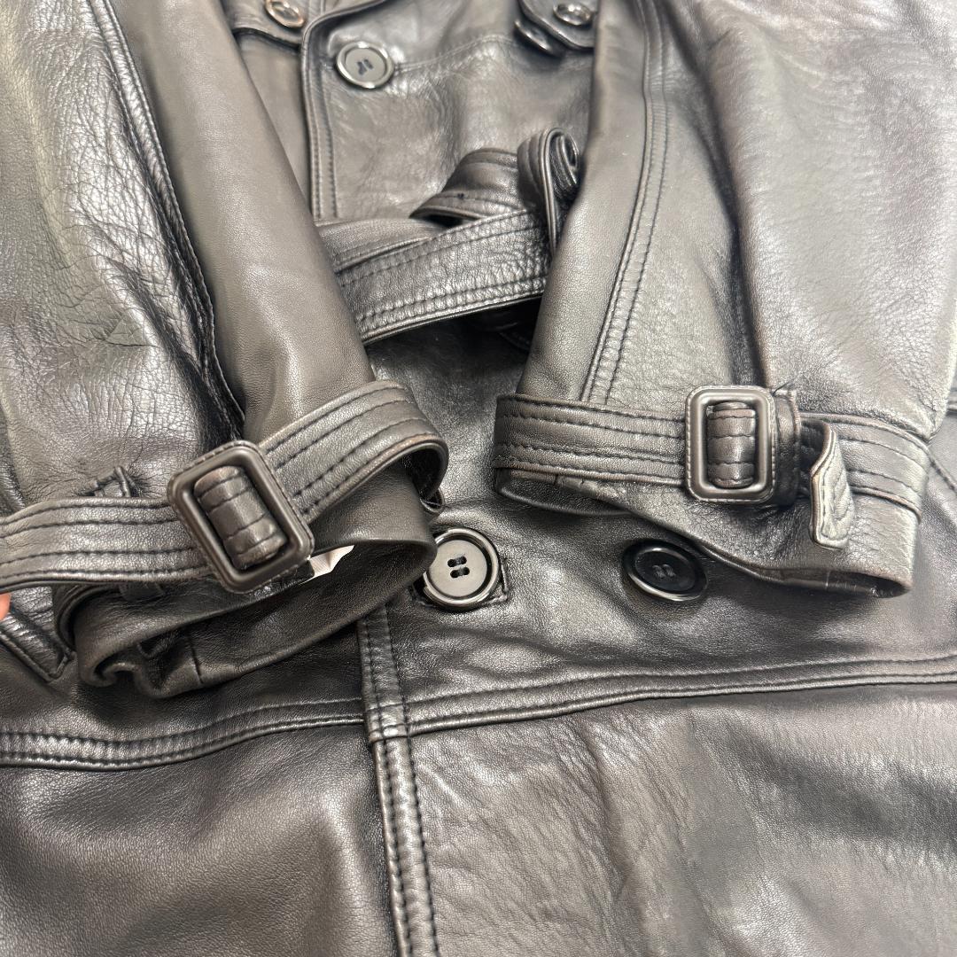 スーパーロング丈117cm✨ペレテリア レザートレンチコート ベルト 2XL