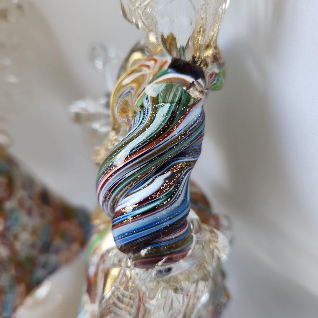 ナ*カ様 ベネチアンガラス ミルフィオリ バラリン工房 金彩 ペアドール mur