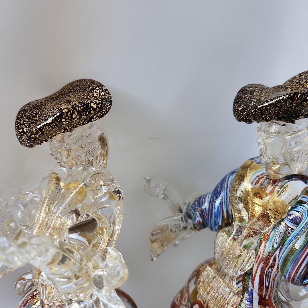 ナ*カ様 ベネチアンガラス ミルフィオリ バラリン工房 金彩 ペアドール mur