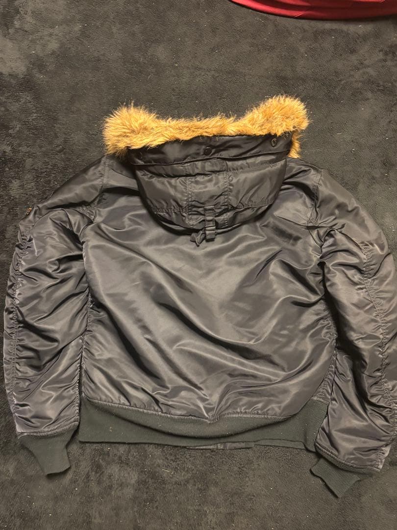 希少 Alpha アルファ ma1 × n2b ファーフード ブラック 黒 L